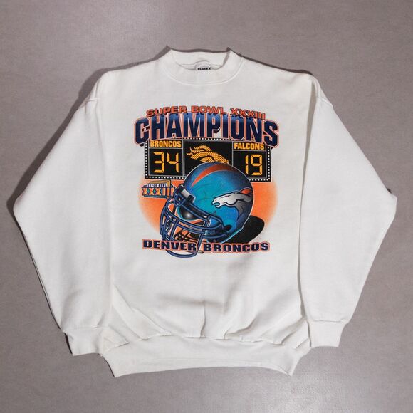 Vintage 1999 Denver Broncos Super Bowl Champions Tultex Crewneck Sweatshirt XL - Picture 1 of 4
